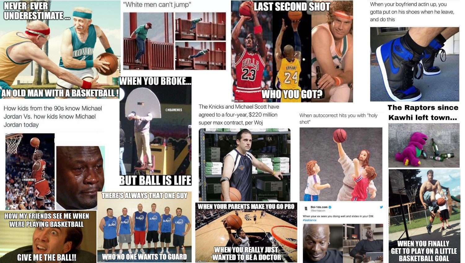 The best basketball memes from Old Man Dunk Contest montage