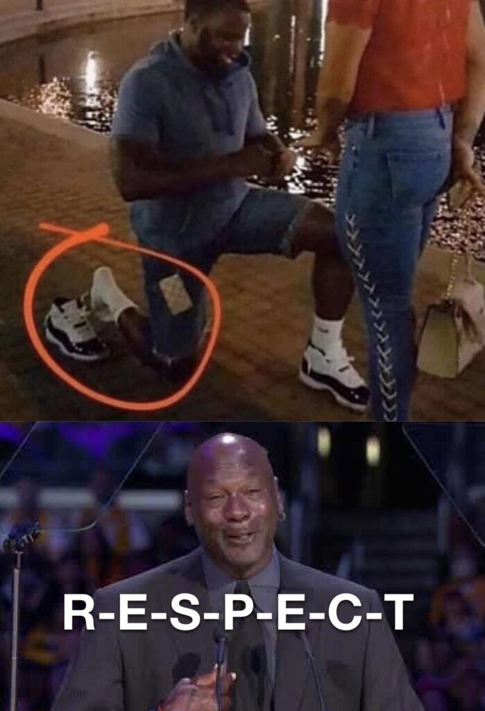 Air Jordan Shoes Memes On bended knee