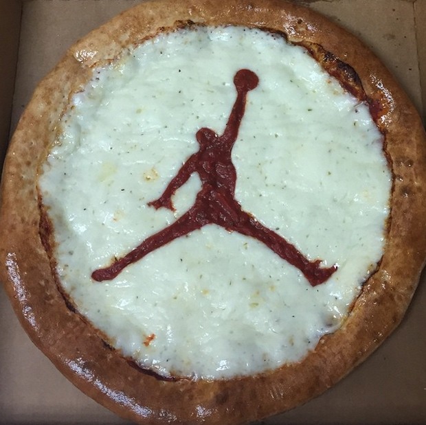 Jumpman logo meme pizza