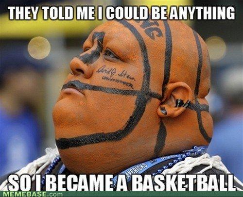 Basketball meme became a basketball head paint
