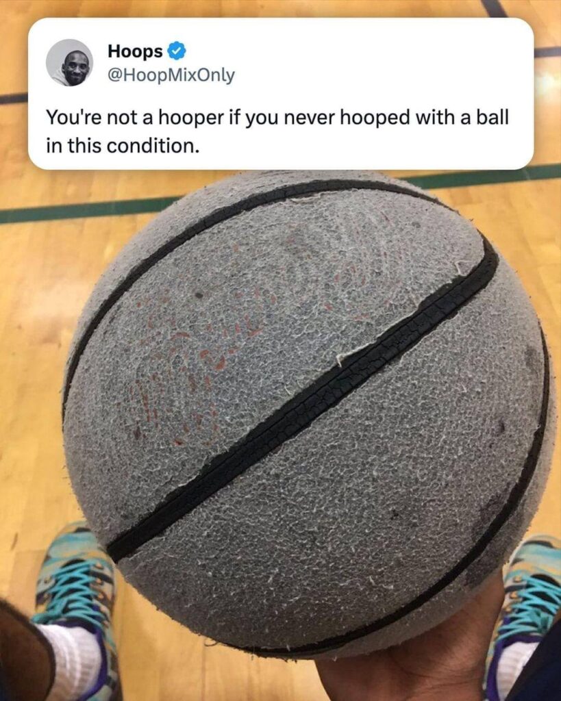 Basketball meme very used basketball in bad condition