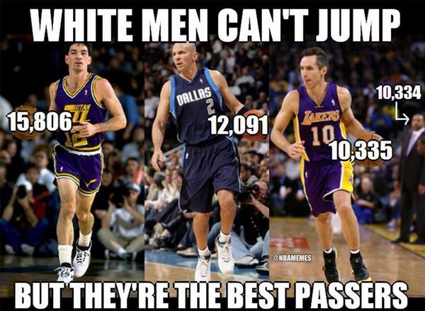 white men can't jump meme but they are best passers