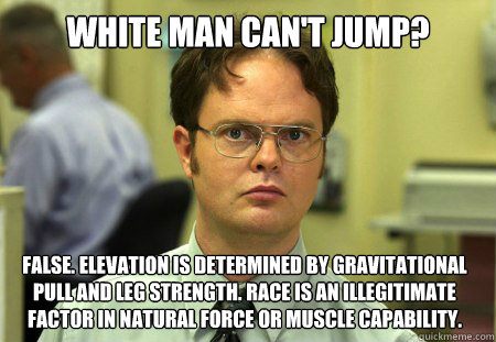 white men can't jump meme Dwight The Office