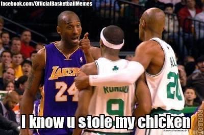 Kobe Bryant meme I know you stole my chicken