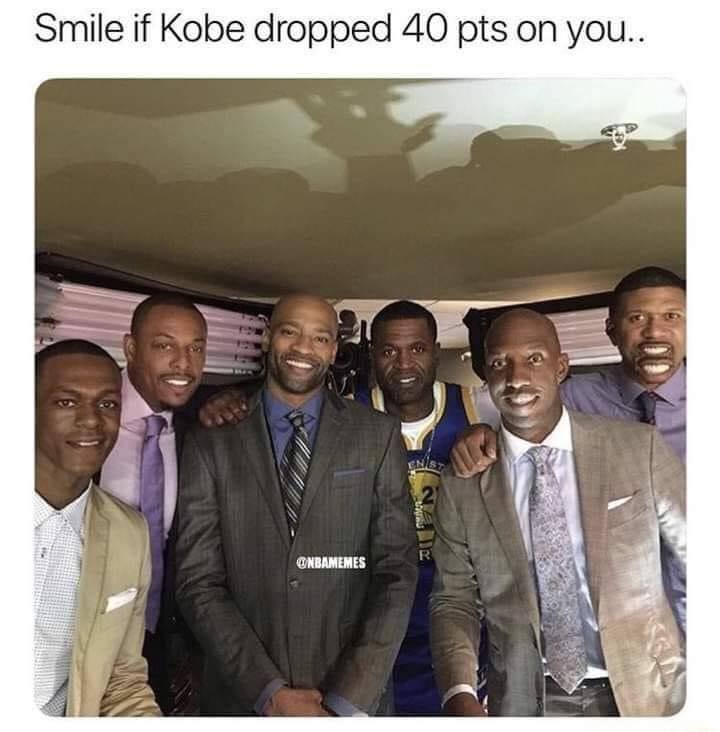 Kobe Bryant meme smile if Kobe dropped 40 points on you