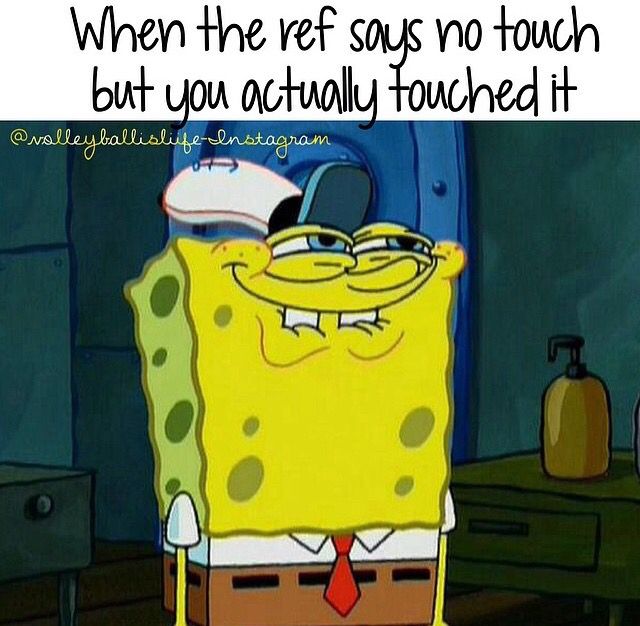 SpongeBob basketball meme when ref says no touch