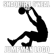 Shaq meme jumpman logo Shaq dunking version