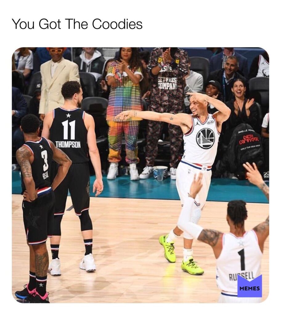 Steph Curry meme you got the coodies