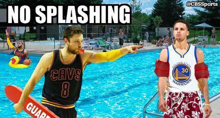 Steph Curry meme no splashing Matt Dellavedova