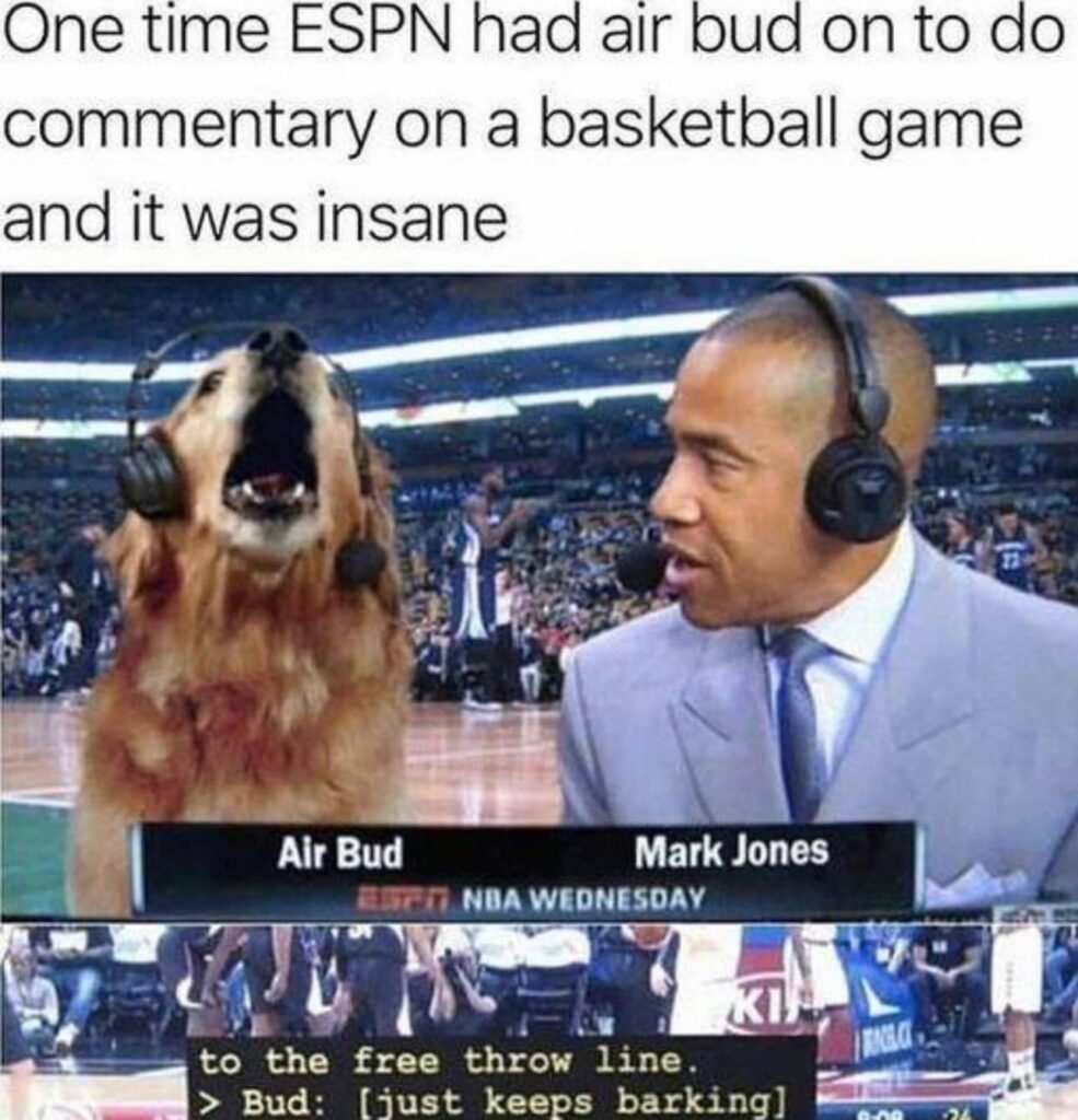 Air Bud meme ESPN commentary interview