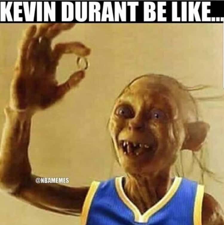 Kevin Durant meme Smeagol lord of the rings