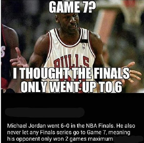 Michael Jordan meme I thought Finals only went up to game 6
