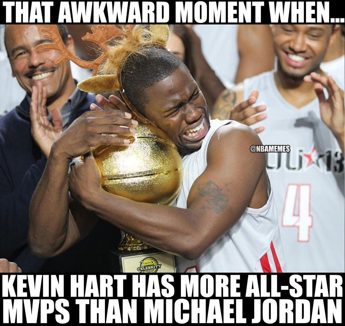 Michael Jordan trophy meme Kevin Hart more All Star MVPs