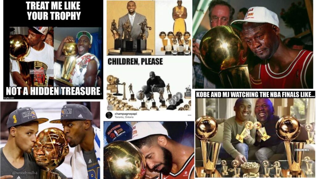 Michael Jordan trophy memes montage