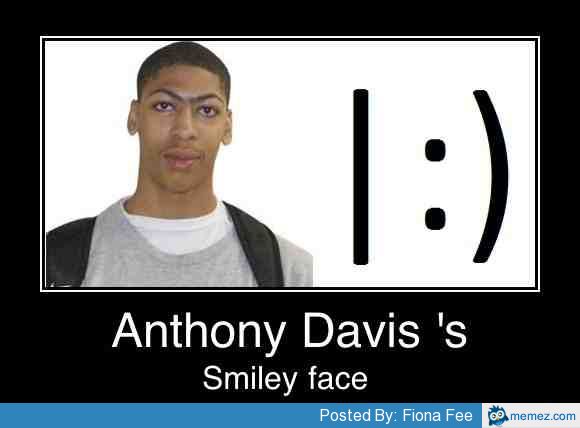 Anthony Davis meme smiley face typing characters