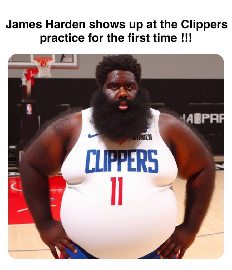 James Harden fat meme Clippers 