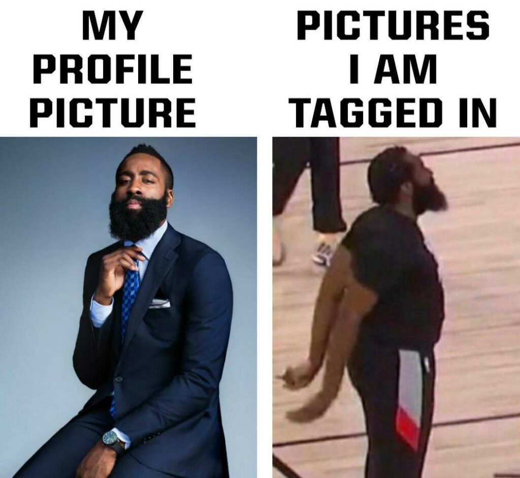 James Harden fat meme profile picture vs pictures tagged in