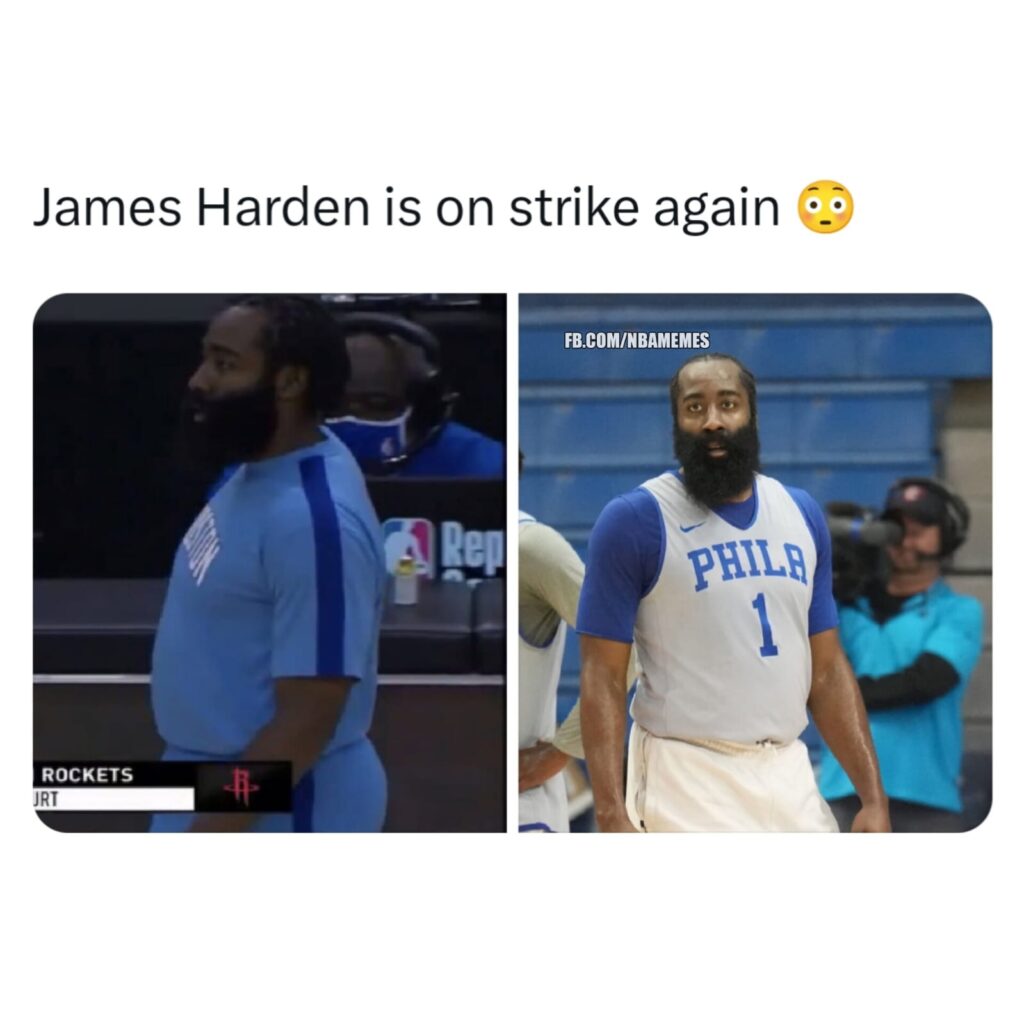 James Harden fat meme Harden on strike again