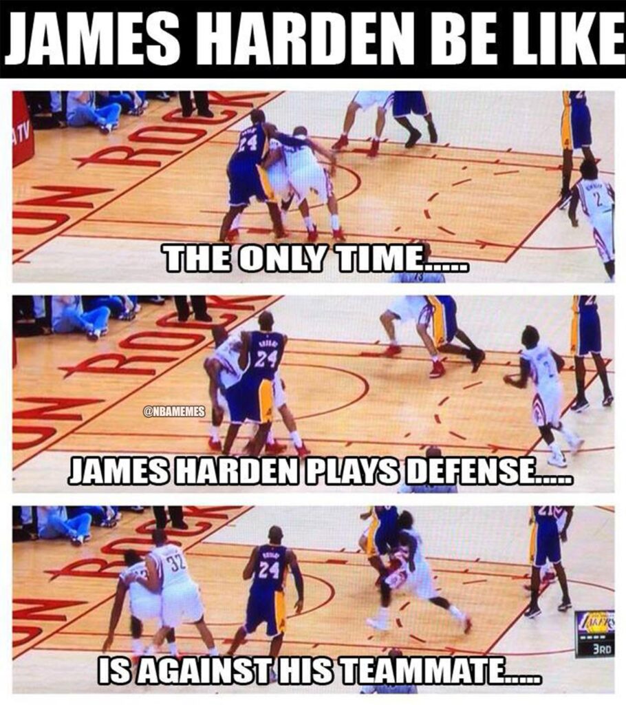 James Harden meme bad defense