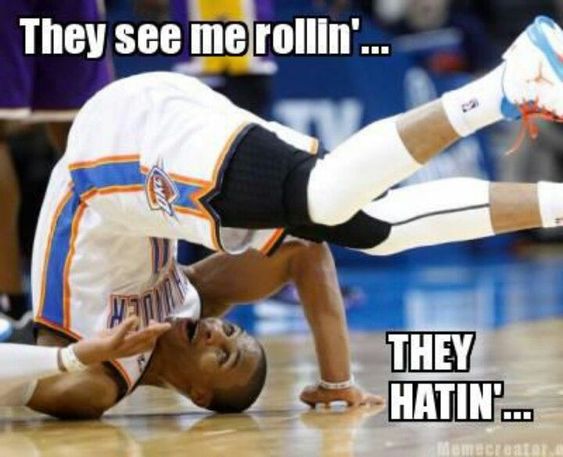 Russell Westbrook meme they see me rollin they hatin