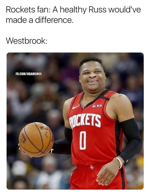 Russell Westbrook meme fat with Rockets