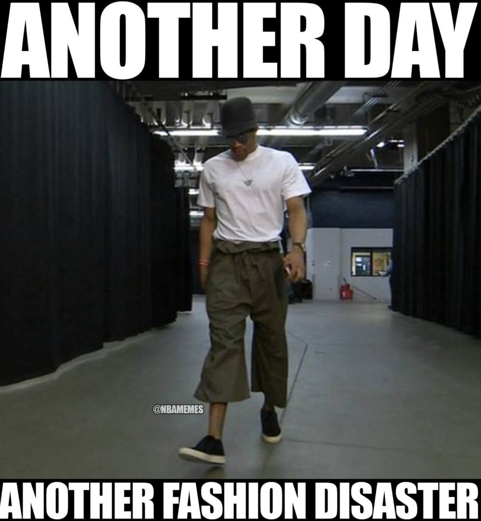 Russell Westbrook meme another day another fashion disaster
