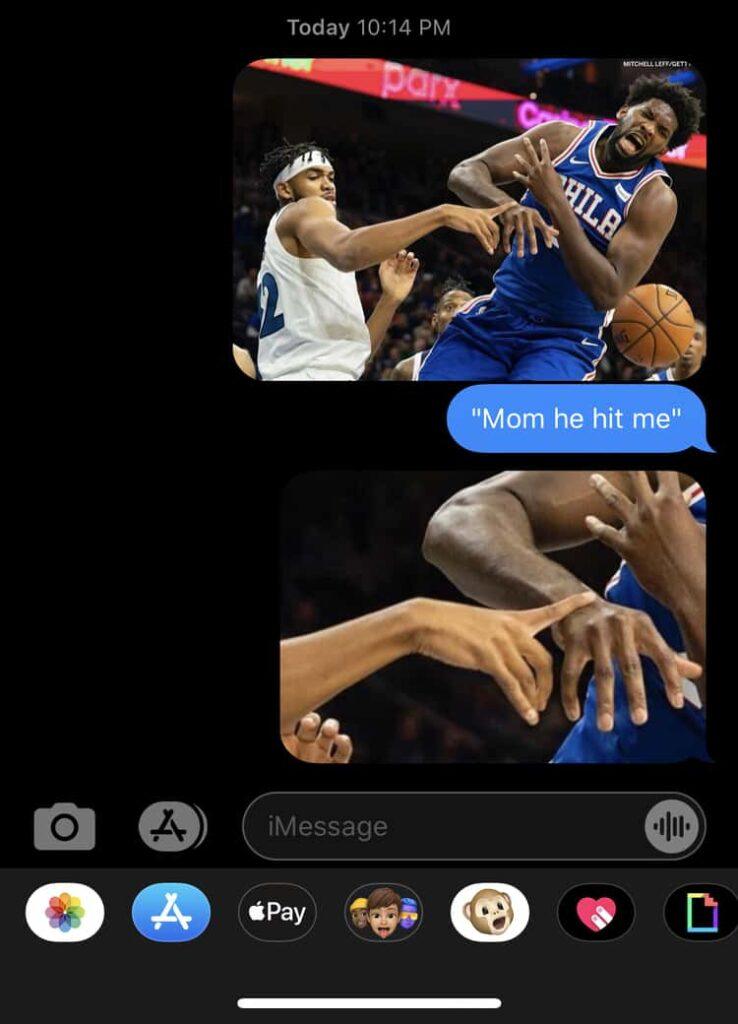Basketball foul meme mom he hit me