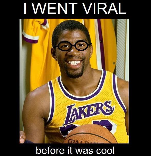 Magic Johnson meme I went viral before it was cool